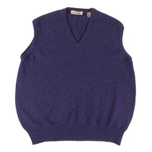 Vintage Cooper & Roe Lambswool Fine Knit Sweater Vest Men's M Made in England